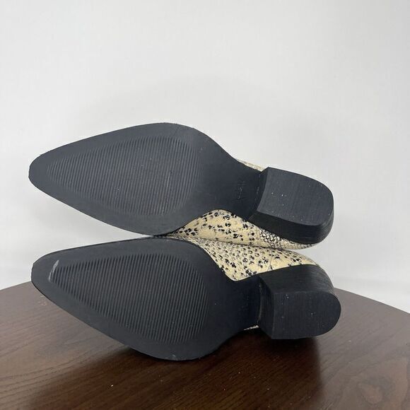 Matisse Avery Ankle Boots Women's 8.5M Beige Snakeskin Print Leather Pointed Toe - Picture 7 of 16